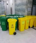 Hình ảnh: Thùng đựng rác 120 lít màu vàng giá rẻ 