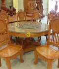 Hình ảnh: Bộ bàn ăn  8 ghế mặt trời lá tây cổ điển nam bộ bàn tròn VIP