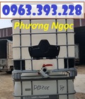 Hình ảnh: Thùng nhựa vuông 1 khối đựng xăng dầu, bồn nhựa 1000L cũ