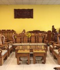 Hình ảnh: Bộ sofa chạm đào gỗ tự nhiên cao cấp chân móc 8 món tay 12