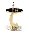 Hình ảnh: Bàn Sofa Góc Chân Inox Mạ Vàng Mặt Kính Hiện Đại Hcm