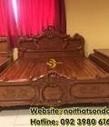 Hình ảnh: Giường ngủ hoa hồng gỗ cao cấp 1,8m x 2m siêu vip