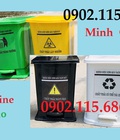 Hình ảnh: Thùng rác y tế đạp chân, thùng đựng rác thải nguy hại, thùng đựng rác thải lây nhiễm, thùng rác y tế đạp chân 15L, 20L,