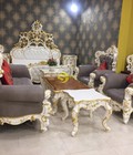 Hình ảnh: Bộ bàn ghế sofa victoria cổ điển dát vàng