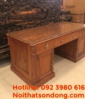 Hình ảnh: Bàn làm việc cổ điển gỗ gõ đỏ 1,76m_Hàng mới siêu đẹp