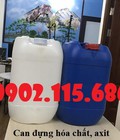 Hình ảnh: Can hóa chất 25l, can axit 25l, can 25l đựng hóa chất, can 25l đựng axit, can 25l loại dày, can 25l có nắp chống tràn,