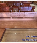 Hình ảnh: Bộ sofa góc tay trơn thanh lịch gỗ tự nhiên cao cấp 5 món 