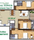 Hình ảnh: Bán căn hộ Opal Tower Saigon Pearl, q Bình Thạnh, 3pn, 2wc dt 136m2,view sông Sài Gòn. Hotline 0908078995