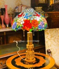Hình ảnh: Giao Lưu Bộ Đèn Bàn Hoa Hồng Tiffany Chân Đồng.
