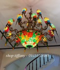 Hình ảnh: Bộ Đèn Chùm Tiffany Họa Tiết Vẹt.