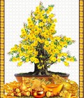 Hình ảnh: tranh cây mai vàng - gạch tranh 3d