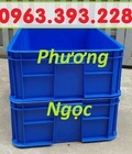 Hình ảnh: Thùng nhựa đựng linh kiện cao 19, hộp đựng nông sản, sóng nhựa bít HS003
