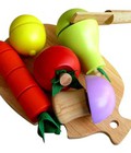Hình ảnh: Cắt hoa quả gỗ, cắt trái cây, cắt ra dính lại được bằng gỗ, đồ chơi cắt và thái