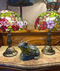 Hình ảnh: Đôi đèn bàn tiffany họa tiết hoa nho