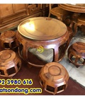 Hình ảnh: Bộ bàn ghế kiểu trống gỗ tự nhiên 7 món