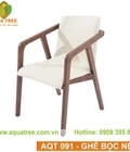 Hình ảnh: Ghế Hàn Quốc - bàn ghế gỗ bọc nệm phòng ăn - Aquatree 091