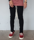Hình ảnh: Quần Skinny Jeans Nam đen trơn Zipper