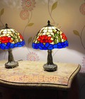 Hình ảnh: Đôi đèn tiffany họa tiết hoa sen