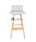 Hình ảnh: Ghế quầy bar cao 75cm chân gỗ nệm vải êm ái tại TpHCM