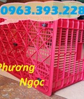 Hình ảnh: Sọt nhựa kéo hàng 5 bánh xe, sọt nhựa công nghiệp, sóng nhựa HS0199, sóng nhựa đựng trái cây