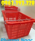 Hình ảnh: Sọt nhựa rỗng HS011, sọt nhựa có quai sắt, sọt nhựa đựng trái cây