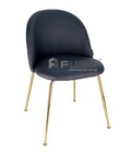 Hình ảnh: Ghế phòng ăn bọc nệm chân sắt mạ màu gold Velvet B-P