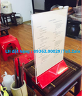 Hình ảnh: Cung cấp kệ menu mica để bàn A4, A5,A6 , menu mica giá rẻ