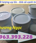 Hình ảnh: Vỏ thùng sơn màu trắng, xô nhựa màu trắng, xô đựng thuốc thú y,