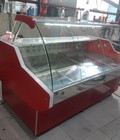 Hình ảnh: tủ kính cong trưng bày thịt heo tươi