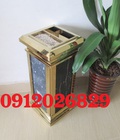 Hình ảnh: Thùng rác inox mạ vàng chất lượng đẳng cấp