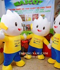 Hình ảnh: Những mascot mang trên mình logo thương hiệu của nhãn hàng