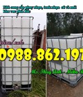 Hình ảnh: Bồn nhựa 1 khối, thùng chứa hóa chất tại Hà Nội, thùng nhựa đựng hóa chất, tank nhựa IBC 1000 lit, tank nhựa IBC 1000 li