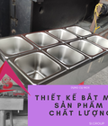 Hình ảnh: Quầy inox đựng topping trà sữa