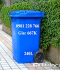 Hình ảnh: Mua ngay thùng rác nhựa 240 lít giá rẻ tại Hành Tinh Xanh