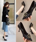 Hình ảnh: Giày cao gót CG Quảng châu màu đen mũi nhọn