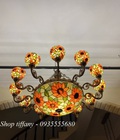 Hình ảnh: Giao lưu bộ chùm tiffany hoạ tiết hoa hướng dương.