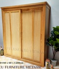 Hình ảnh: Tủ áo cửa lùa 2 cánh Vancouver gỗ sồi Mỹ