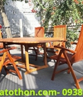 Hình ảnh: Bộ bàn ghế ngoài trời bằng gỗ tự nhiên cao cấp 