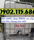 Hình ảnh: Tank nhựa ibc 1000 lít mới, bồn nhựa 1000 lít mới, bồn nhựa hóa chất mới, bồn nhựa mới đựng xăng dầu, bồn nước 1000 lít,