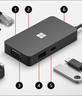 Hình ảnh: Bộ chuyển đổi đa năng Microsoft USB C Travel Hub SWV 00001