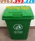 Hình ảnh: Thùng rác nhựa 90L nắp kín, thùng rác 90 Lít công cộng, thùng rác nắp kín, thùng rác 90L