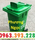Hình ảnh: Thùng rác nhựa 120 Lít nắp hở, thùng rác công cộng, thùng rác nắp hở nhựa HDPE