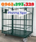 Hình ảnh: Lồng trữ hàng sơn tĩnh điện, lồng đựng hàng, xe đẩy lồng thép, lồng sắt mạ kẽm có chân