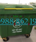 Hình ảnh: , xe gom rác 660 lit 3 bánh xe, xe gom rac cong nghiep 660 lit, thung rac 660l