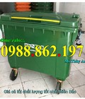 Hình ảnh: Thùng rác nhựa 660l 4 bánh xe, xe gom rác nhựa 660l