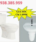 Hình ảnh: Bàn cầu D13+ Lavabo C05+Chân lavabo CC05