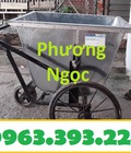 Hình ảnh: Xe gom rác bằng tôn 3 bánh, xe rác tôn 400 Lít, xe thu gom rác tôn, xe đẩy rác 400L