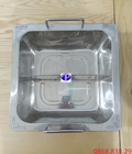 Hình ảnh: Nồi lẩu inox 2 ngăn đặt tại bàn