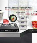 Hình ảnh: Bộ Nhà Bếp Siêu Tiết Kiệm ASIA (Nồi Cơm Điện1.2 Lít , Bếp Gas Hồng Ngoại, 3 Nồi Inox, 1 Chảo 22cm )-Tặng 5 Gói Cháo Yến