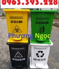 Hình ảnh: Thùng rác y tế 15 Lít đạp chân, thùng phân loại rác y tế, thùng đựng rác y tế 15L, thùng rác đạp chân